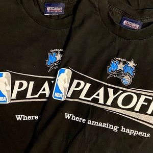 ❌SOLD❌ 2 NBA Exclusive Collection: Orlando Magic 2009 Playoffs Shirts 23x30